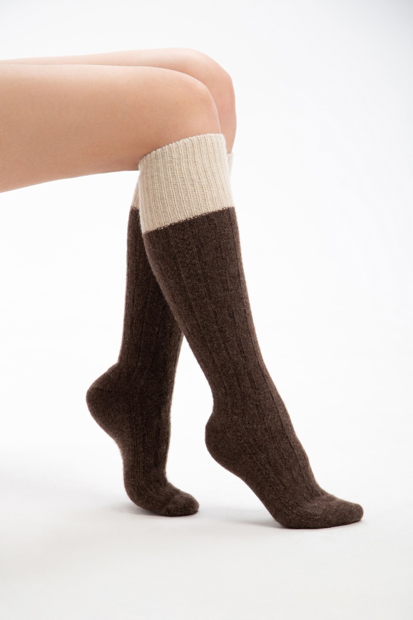 Купить Гольфы коричневые из 100% шерсти яка в Москве Купить Гольфы коричневые из 100% шерсти яка в Москве