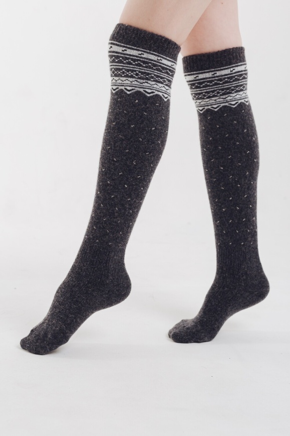 Купить Гольфы тёмно-синие из 70% шерсть яка в Москве