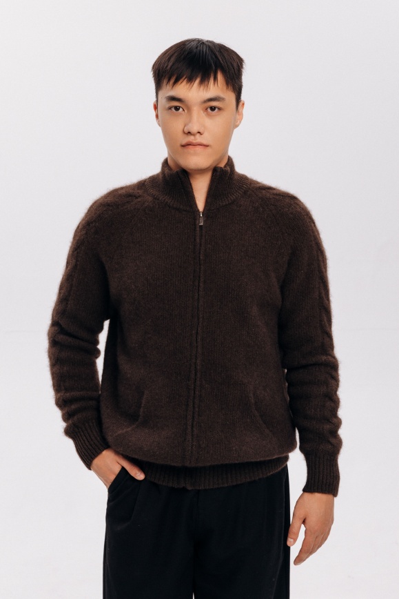 Купить Коричневая кофта из 100% пуха яка в Москве