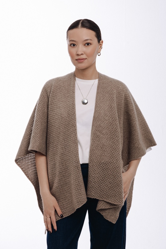 Купить Накидка цвета капучино из 100% кашемира в Москве