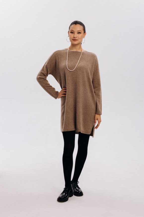 Купить Туника цвета капучино из 100% кашемира в Москве