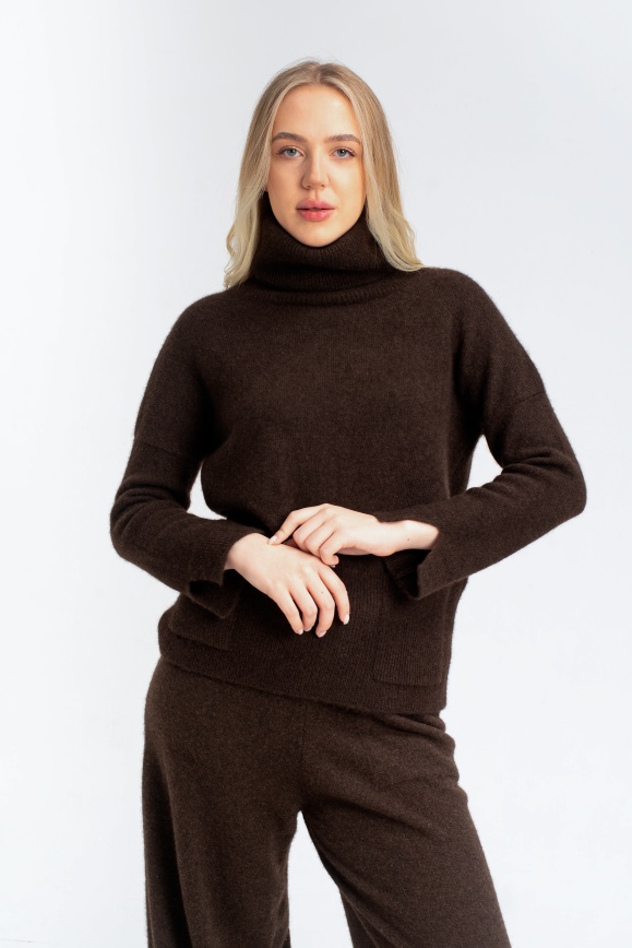 Купить Свитер коричневый из 100% пуха яка в Москве