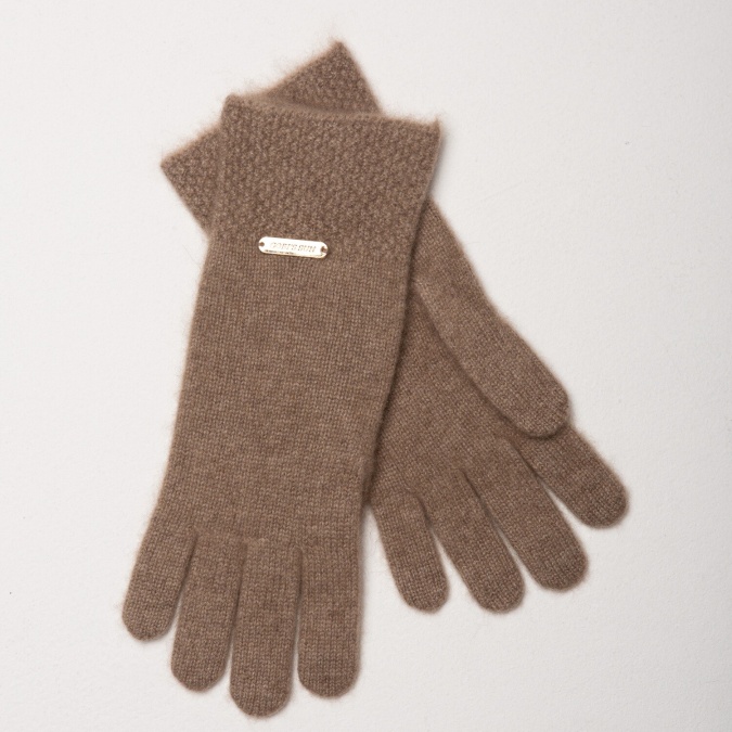 Купить Перчатки удлиненные цвета капучино из кашемира в Москве