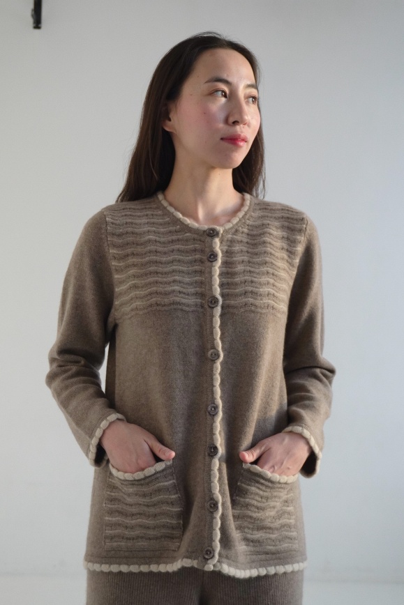 Купить Кардиган цвета капучино из 100% кашемира в Москве