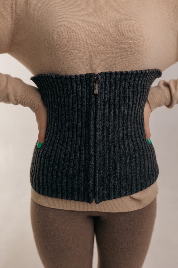 Купить Пояс тёмно-синий на замке из 100% шерсти яка в Москве