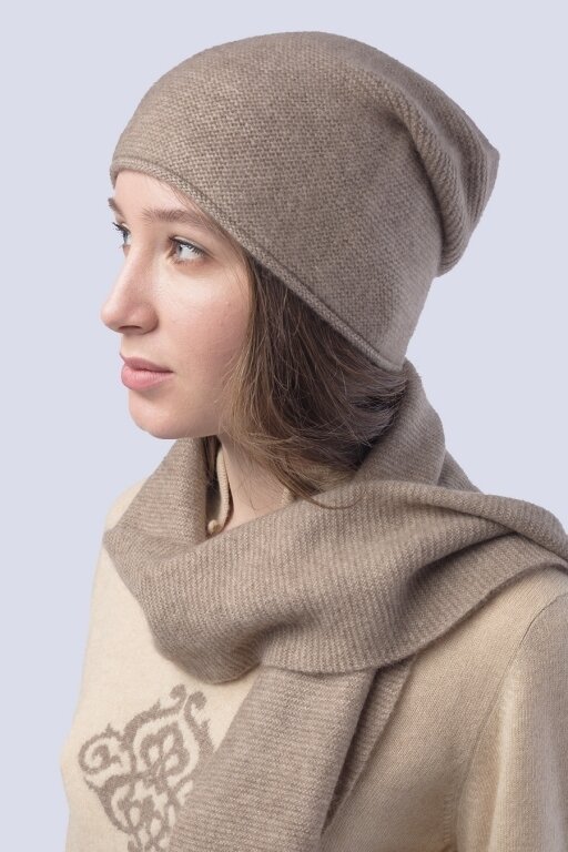 Купить Шарф из кашемира цвета капучино в Москве