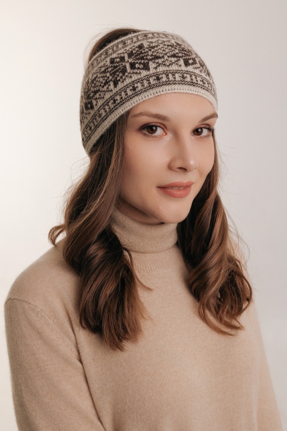 Купить Наушники белые "Снежинка" из 100% шерсти яка в Москве