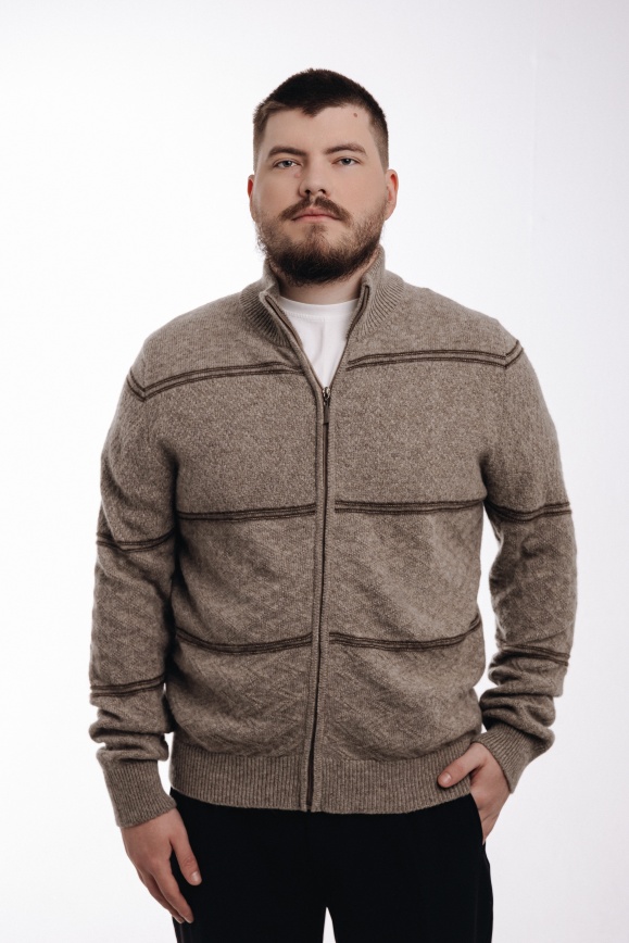 Купить Кардиган серый из 100% шерсти яка в Москве