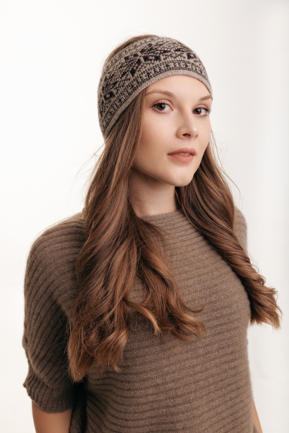 Купить Наушники серые "Снежинка" из 100% шерсти яка в Москве