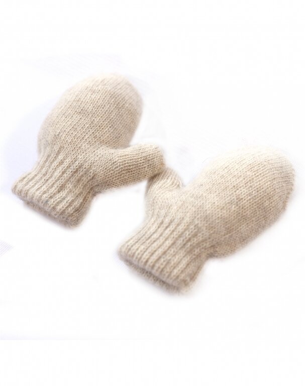 Купить Варежки бежевые детские из 100% шерсти верблюда в Москве