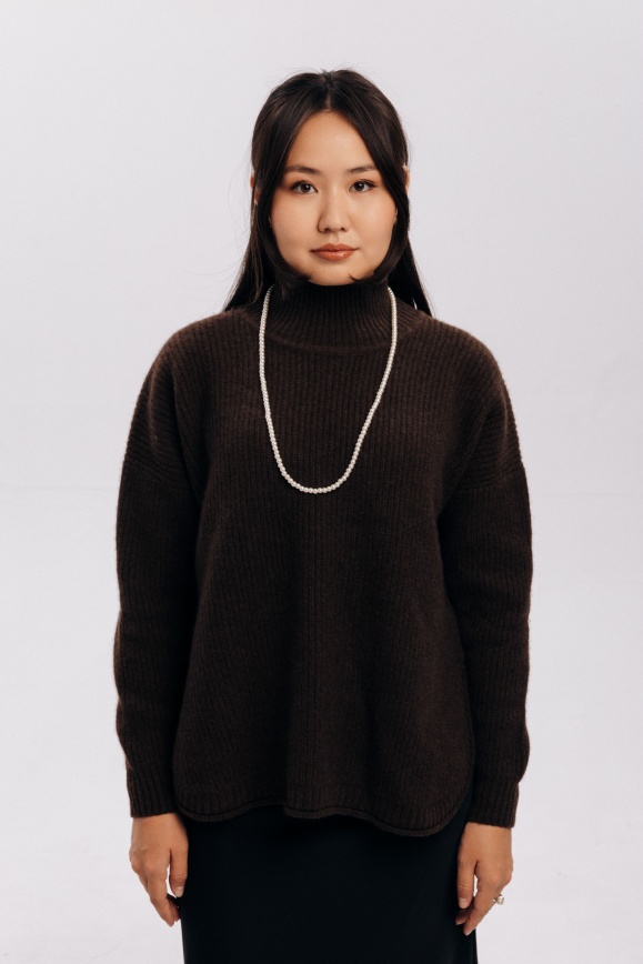 Купить Коричневый свитер из 100% пуха яка в Москве