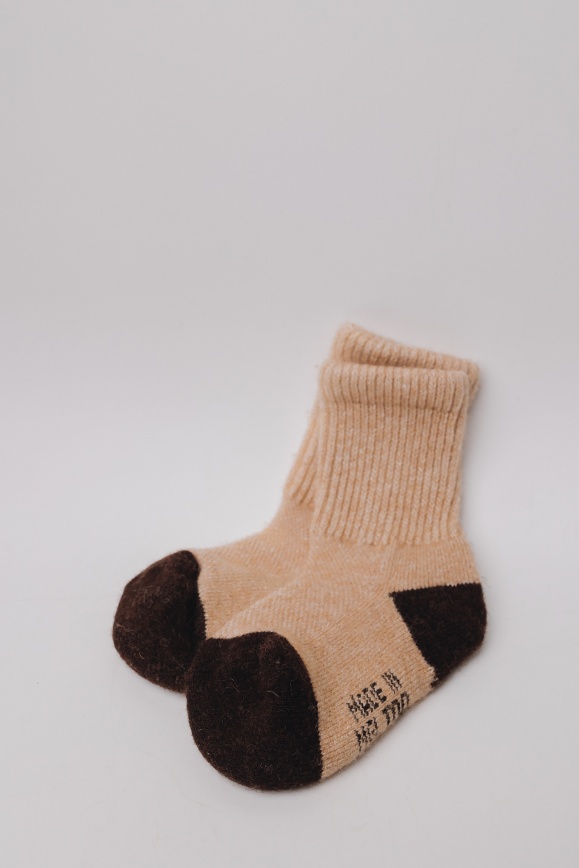 Купить Носки бежевые детские из 70% шерсти верблюда в Москве