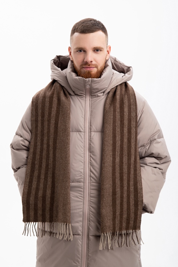 Купить Шарф коричневый из 100% шерсти яка в Москве