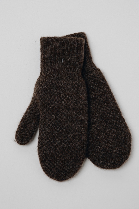 Купить Варежки букле коричневые из 100% шерсти яка в Москве Купить Варежки букле коричневые из 100% шерсти яка в Москве