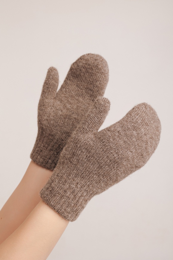 Купить Варежки из 100% шерсти яка цвета капучино в Москве Купить Варежки из 100% шерсти яка цвета капучино в Москве