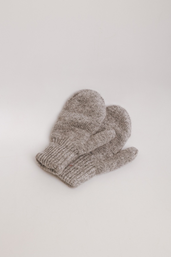 Купить Варежки детские серые из 100% шерсти яка в Москве