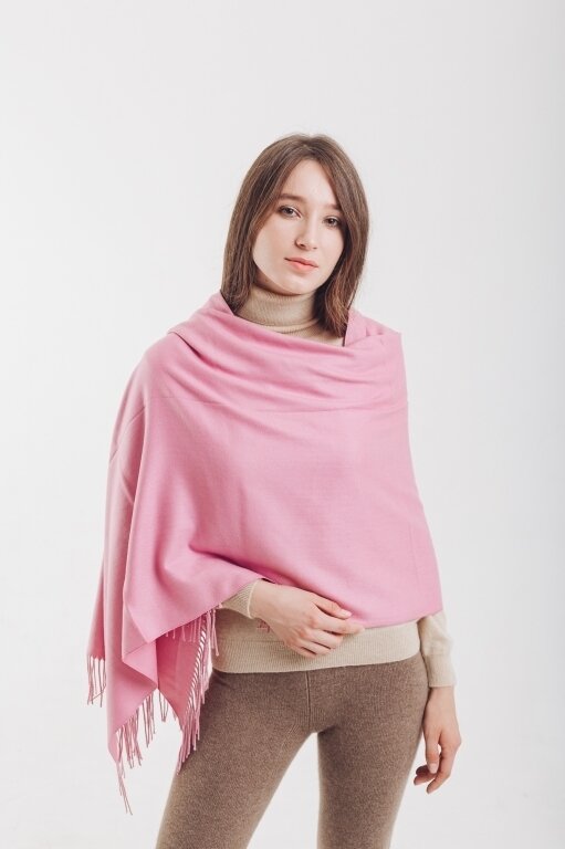 Купить Палантин розовый из 70% кашемира в Москве