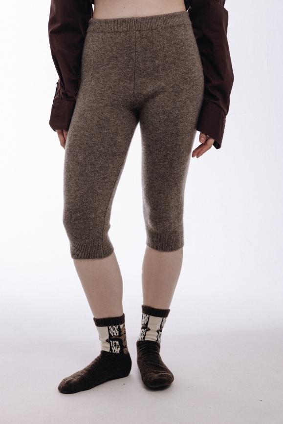 Купить Бриджи из 100% шерсти яка цвета капучино в Москве