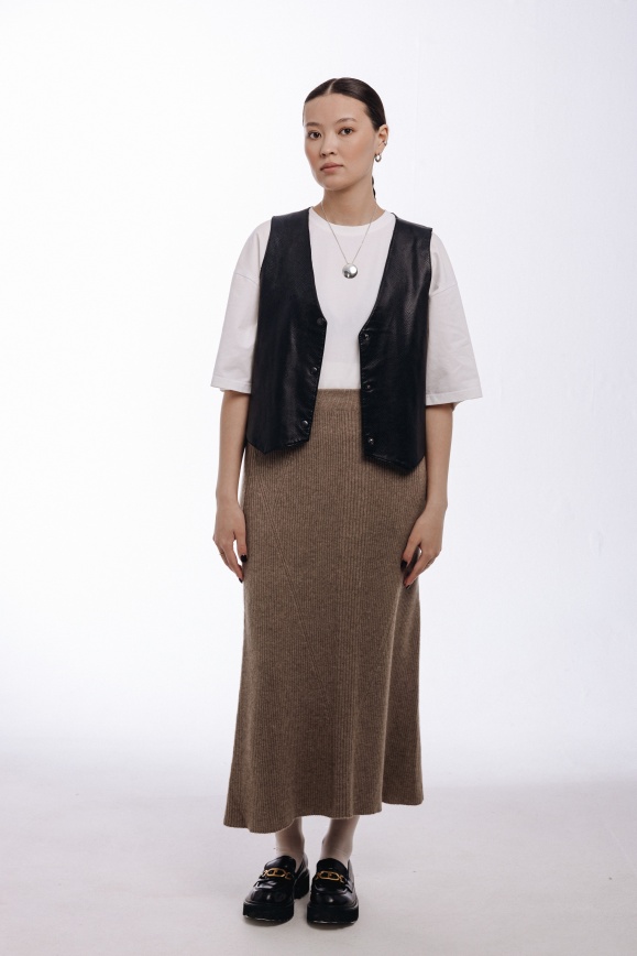 Купить Юбка цвета капучино из 100% кашемира в Москве