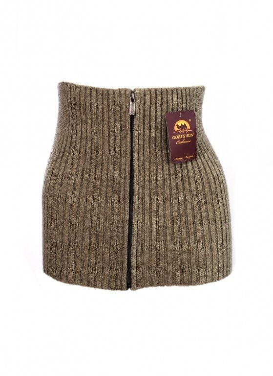 Купить Пояс серый на молнии из 100% шерсти яка в Москве