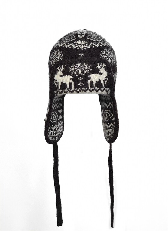 Купить Шапка детская тёмно-синия из 100% шерсти яка в Москве