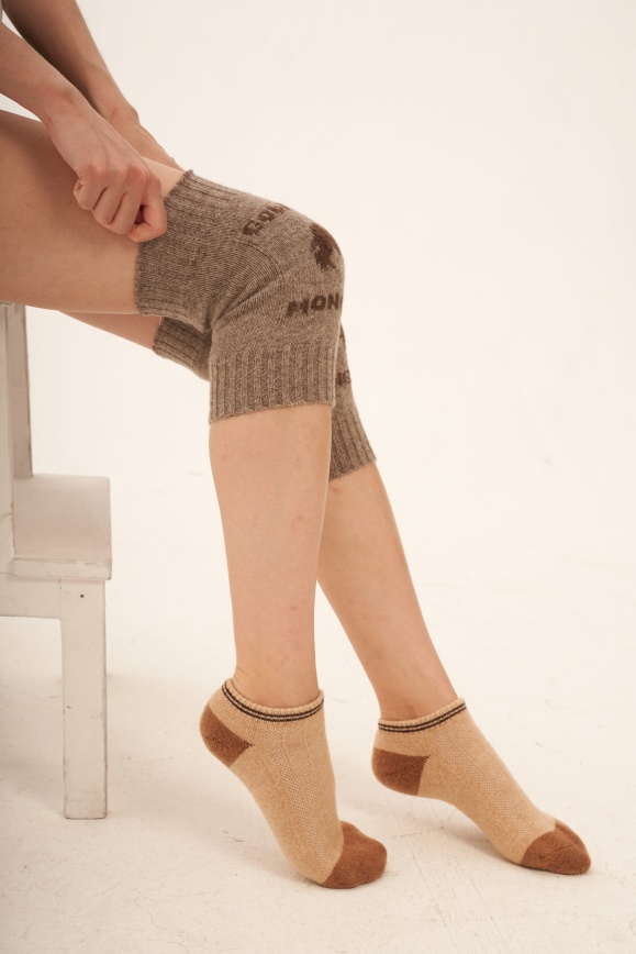 Купить Наколенники из 100% шерсти яка цвета капучино в Москве