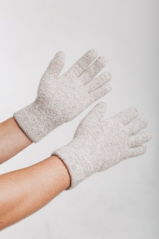 Купить Перчатки серые из 100% шерсти яка в Москве
