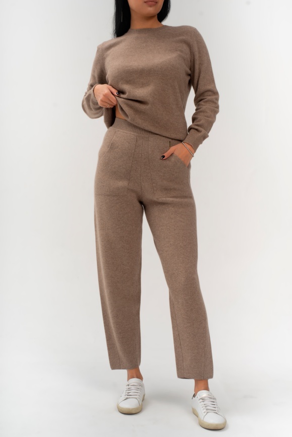 Купить Брюки из 100% шерсти яка цвета капучино в Москве