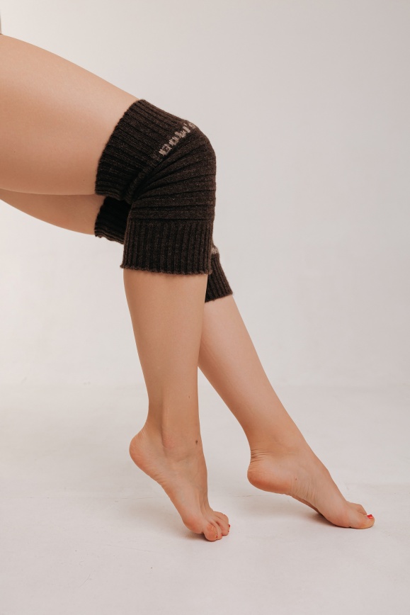 Купить Наколенники коричневые из 100% шерсти яка в Москве