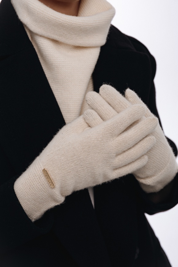 Купить Перчатки из 100% шерсти верблюда белые в Москве