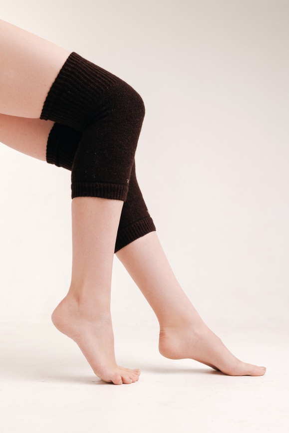 Купить Наколенники коричневые из 70% шерсти яка в Москве