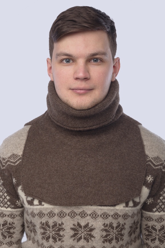 Купить Манишка коричневая из 100% шерсти яка в Москве