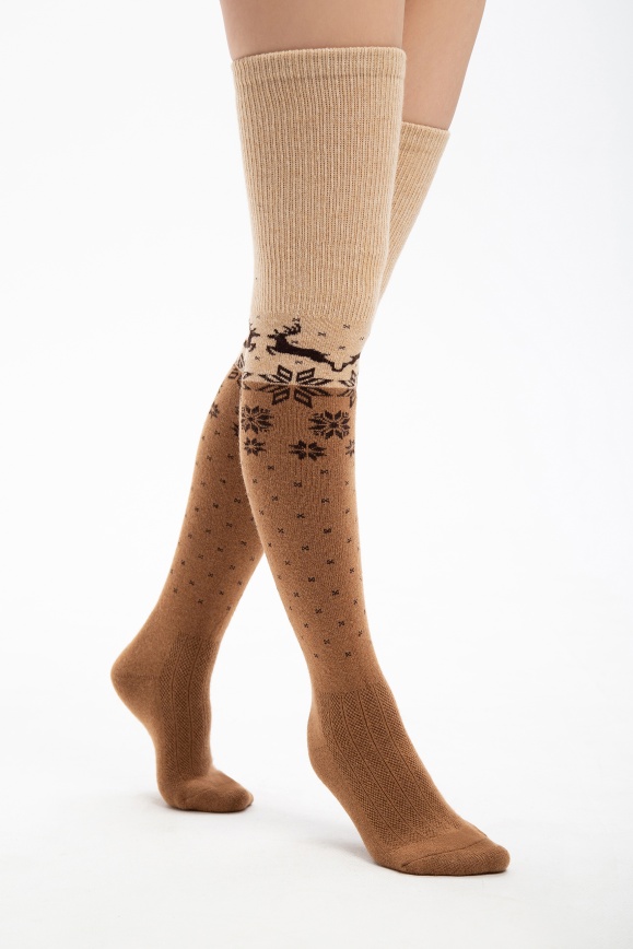 Купить Чулки песочные из 70% шерсти верблюда в Москве