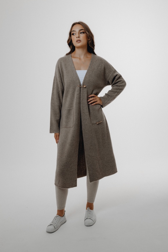 Купить Пальто цвета капучино из 100% кашемира в Москве