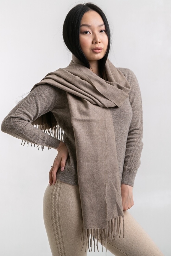 Купить Палантин серый из кашемира в Москве