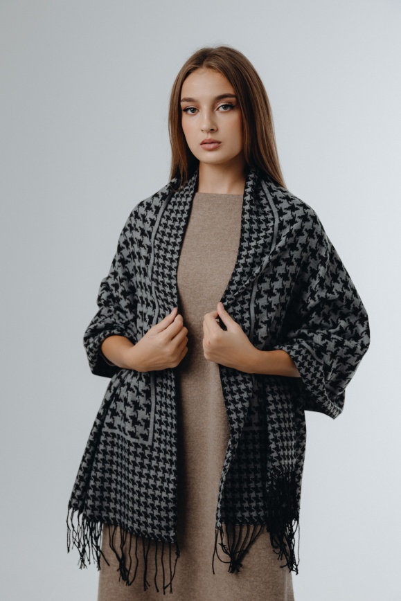 Купить Палантин из 50% кашемира и 50% вискозы двухцветный в Москве