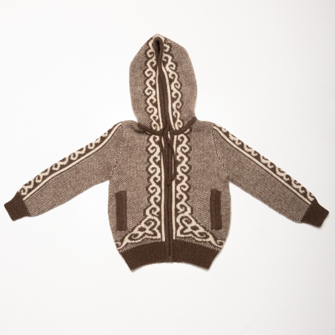 Купить Детская кофта из 100% шерсти яка цвета капучино в Москве