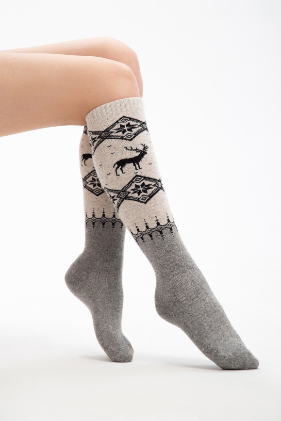 Купить Гольфы серые из 70% шерсти яка в Москве Купить Гольфы серые из 70% шерсти яка в Москве