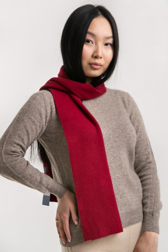Купить Шарф бордовый из 100% шерсти яка в Москве