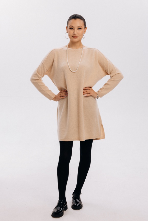 Купить Туника бежевая из 100% кашемира в Москве