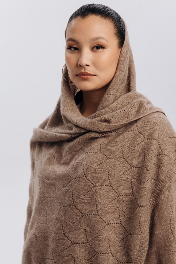 Купить Палантин из 100% кашемира цвета капучино в Москве