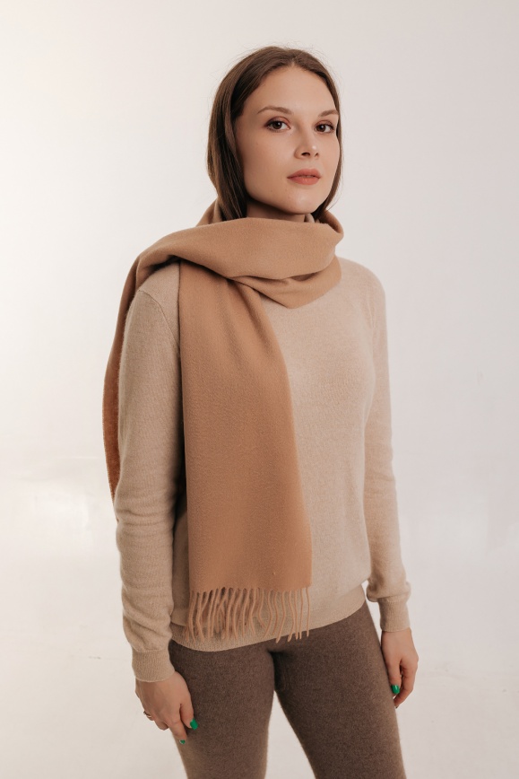 Купить Шарф песочный из 70% шерсти верблюда в Москве