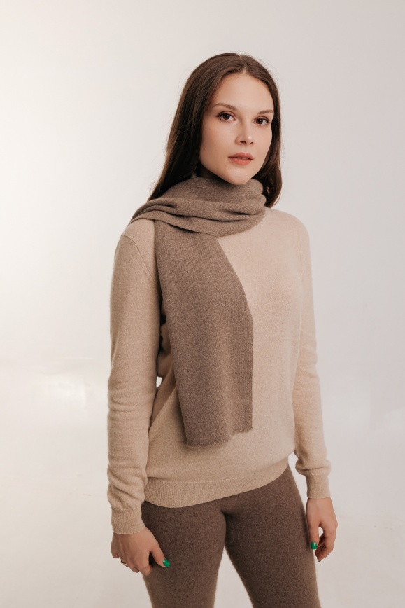 Купить Шарф из кашемира цвета капучино в Москве