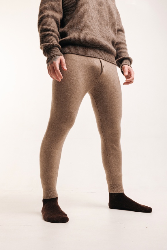 Купить Лосины бежевые тёплые из 100% кашемира в Москве