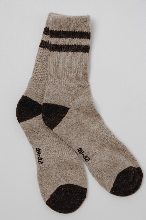 Купить Носки из 100% шерсти яка серые в Москве