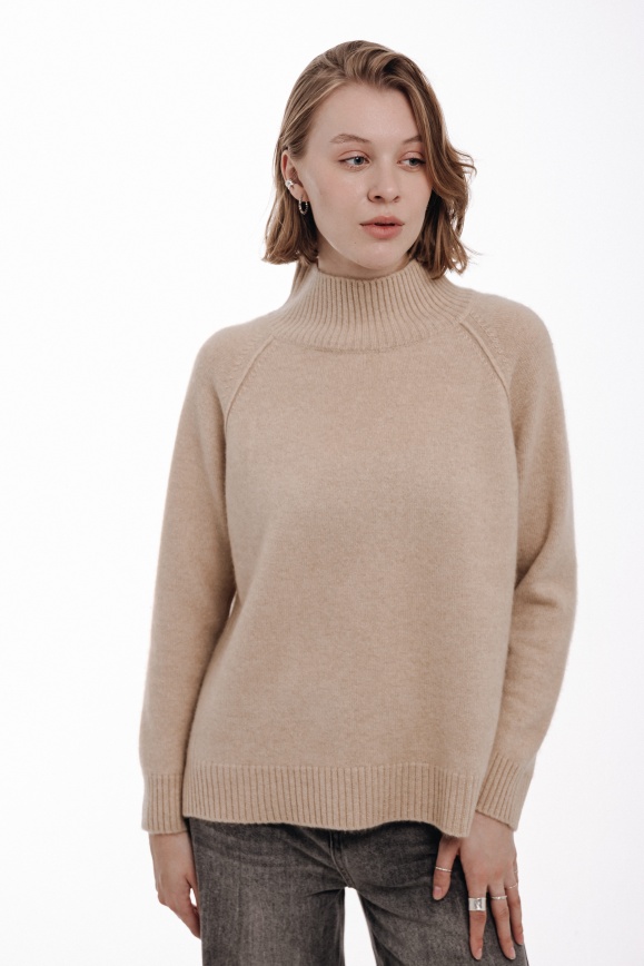 Купить Свитер из 100% кашемира бежевый в Москве
