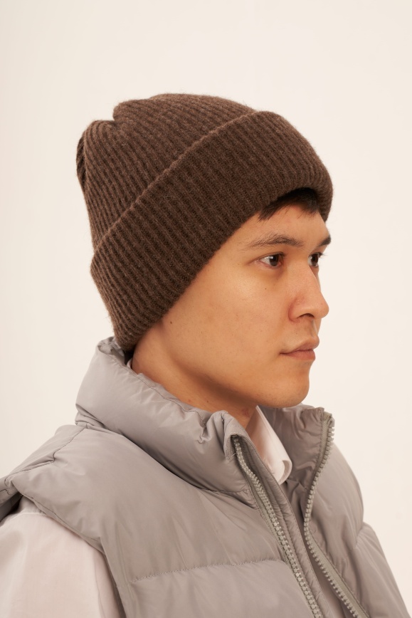 Купить Шапка теплая коричневая из 100% шерсти верблюда в Москве