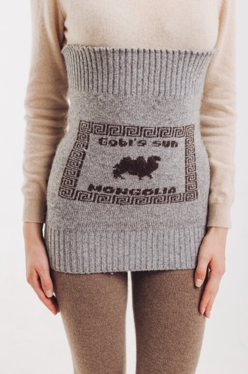 Купить Пояс серый из 100% шерсти яка в Москве