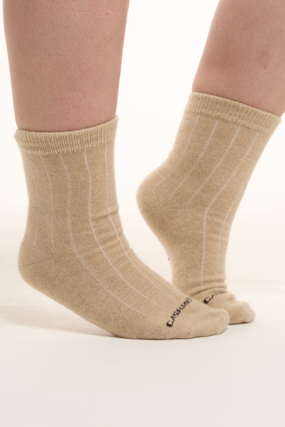 Купить Носки бежевые из 100% кашемира в Москве